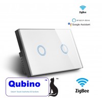 Qubino ZigBee 2 Gang Touch Switch