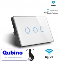 Qubino ZigBee 3 Gang Touch Switch